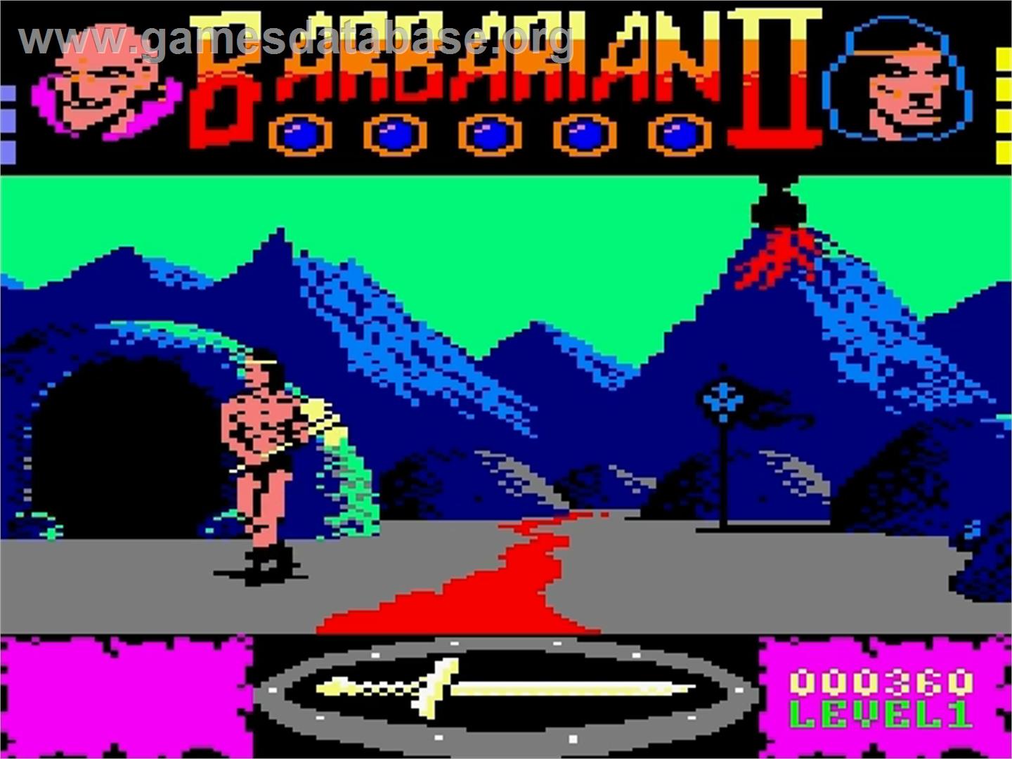Barbarian II - The Dungeon Of Drax - Amstrad GX4000 - Artwork - In Game