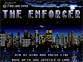 Title screen of Enforcer, The on the Amstrad GX4000.