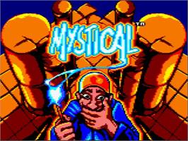 Title screen of Mystical on the Amstrad GX4000.