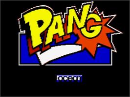Title screen of Pang on the Amstrad GX4000.