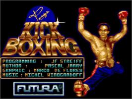 Title screen of Panza Kickboxing on the Amstrad GX4000.
