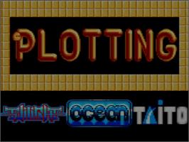 Title screen of Plotting on the Amstrad GX4000.