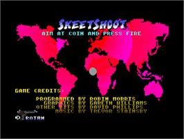 Title screen of Skeet Shoot on the Amstrad GX4000.