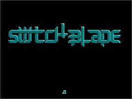 Title screen of Switchblade on the Amstrad GX4000.