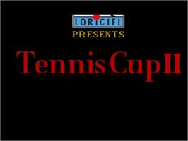 Title screen of Tennis Cup II on the Amstrad GX4000.