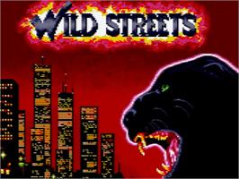 Title screen of Wild Streets on the Amstrad GX4000.