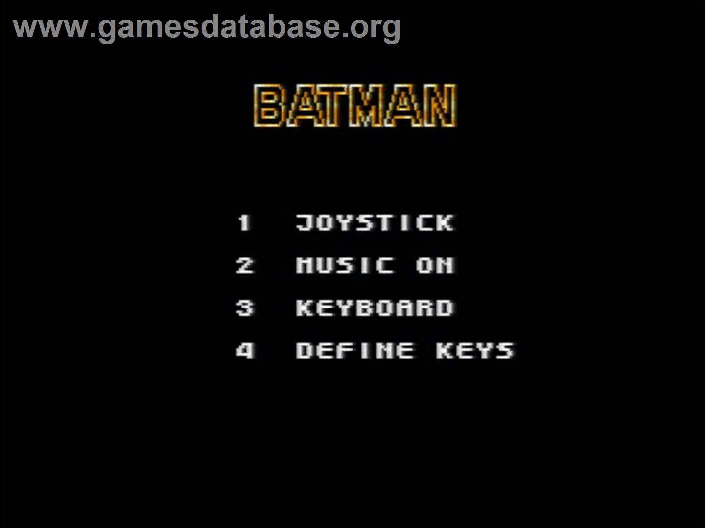 Batman - Amstrad GX4000 - Artwork - Title Screen