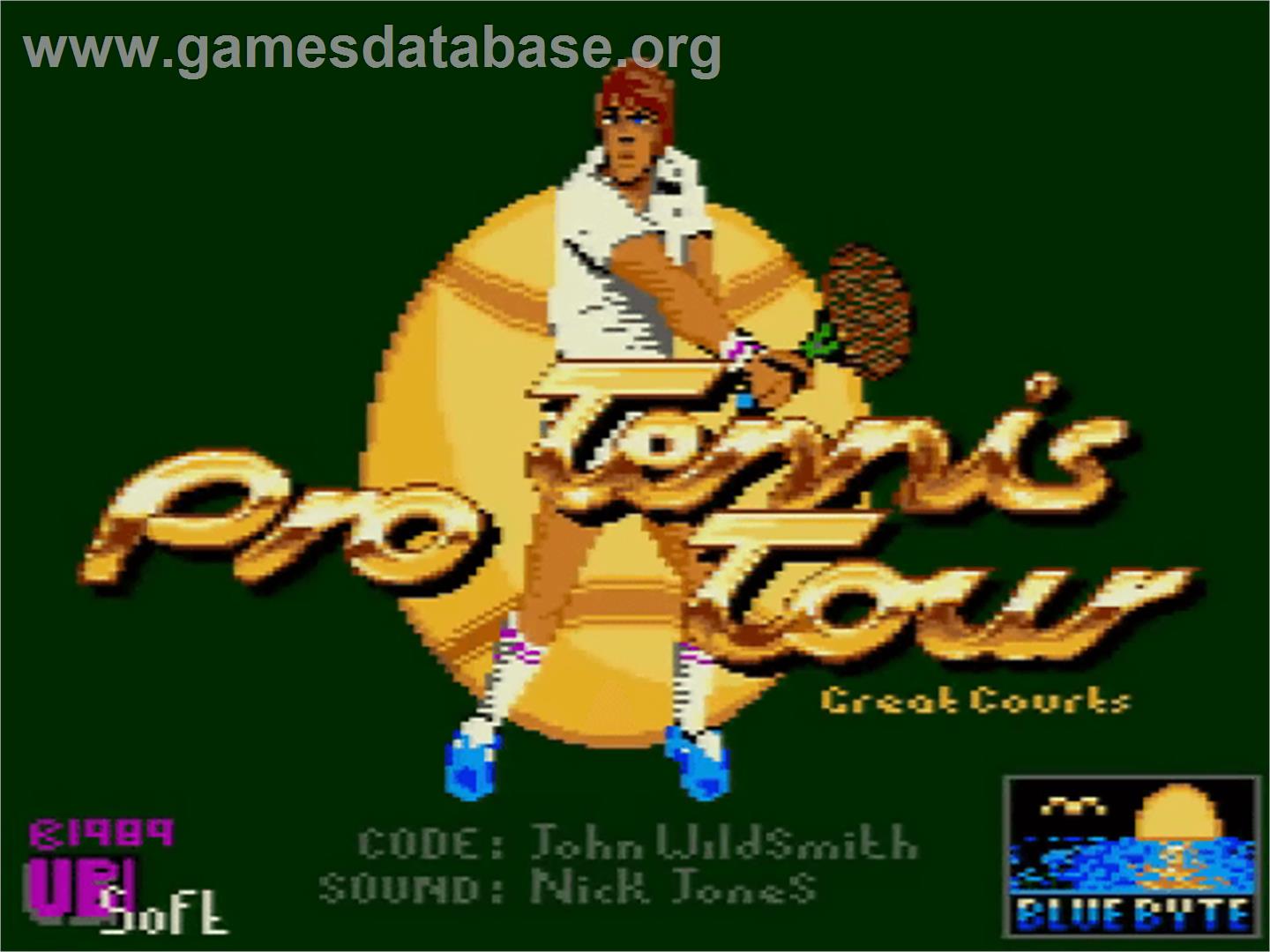 Pro Tennis Tour - Amstrad GX4000 - Artwork - Title Screen