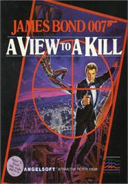 Box cover for 007: A View to a Kill on the Apple II.