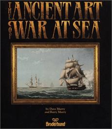 Box cover for Ancient Art of War at Sea on the Apple II.