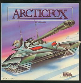 Box cover for Arcticfox on the Apple II.