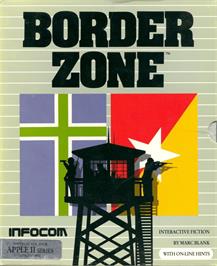 Box cover for Border Zone on the Apple II.