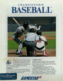 Box cover for Championship Baseball on the Apple II.