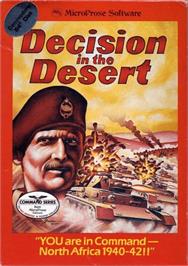 Box cover for Decision in the Desert on the Apple II.