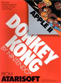 Box cover for Donkey Kong on the Apple II.