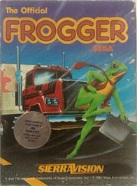 Box cover for Frogger on the Apple II.