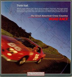 Box cover for Great American Cross-Country Road Race on the Apple II.