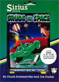 Box cover for Gruds In Space on the Apple II.