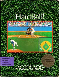 Box cover for HardBall on the Apple II.
