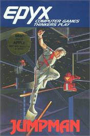 Box cover for Jumpman on the Apple II.
