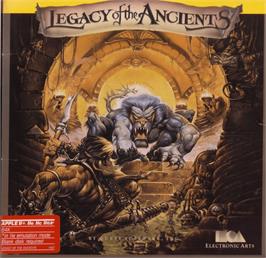 Box cover for Legacy of the Ancients on the Apple II.
