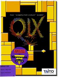 Box cover for Qix on the Apple II.