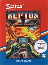 Box cover for Repton on the Apple II.