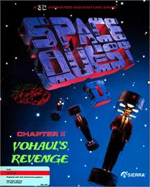 Box cover for Space Quest II: Vohaul's Revenge on the Apple II.