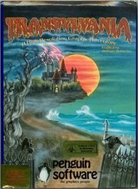Box cover for Transylvania on the Apple II.