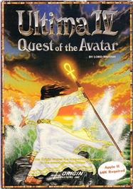 Box cover for Ultima IV: Quest of the Avatar on the Apple II.