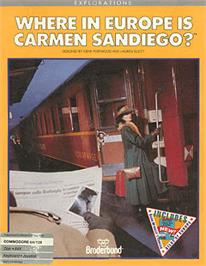 Box cover for Where in Europe is Carmen Sandiego on the Apple II.