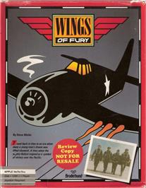 Box cover for Wings of Fury on the Apple II.