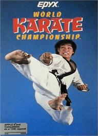 Box cover for World Karate Championship on the Apple II.
