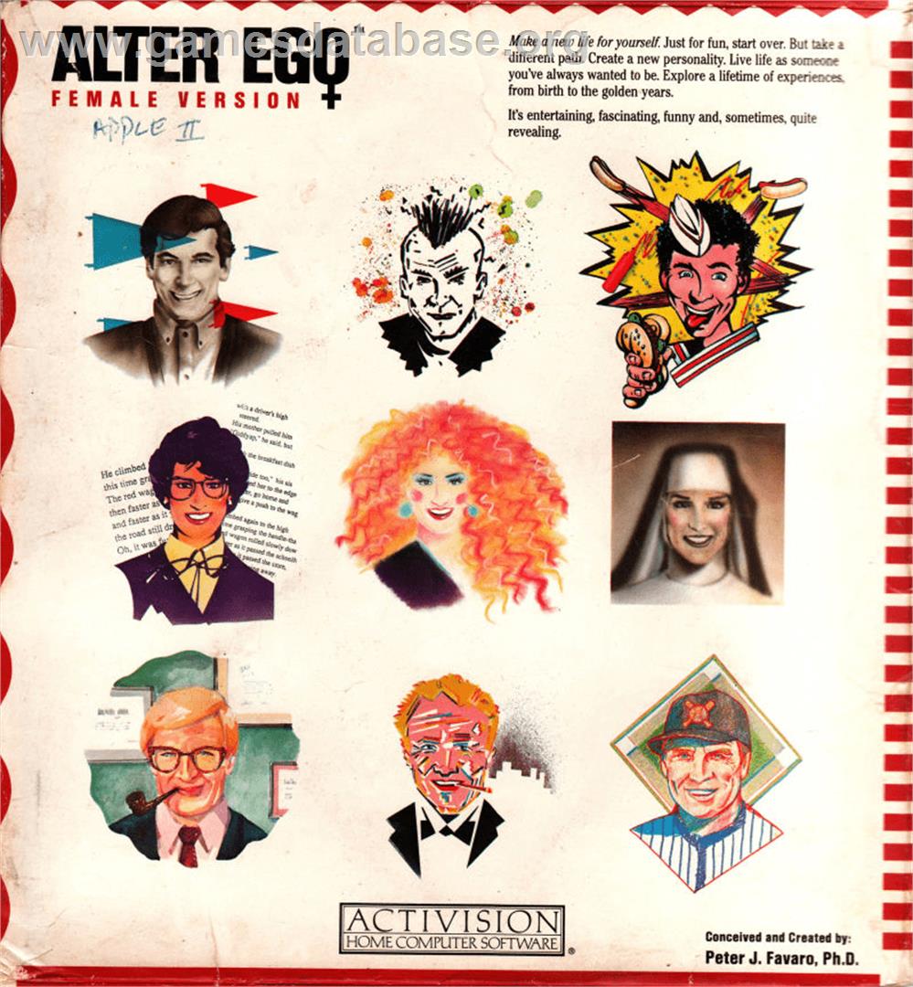 Alter Ego - Apple II - Artwork - Box
