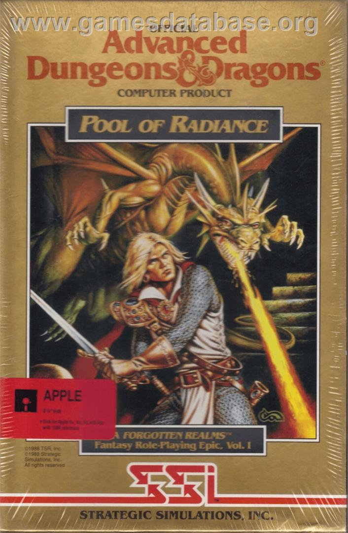 Pool of Radiance - Apple II - Artwork - Box