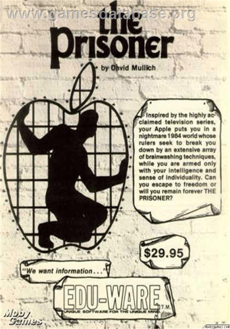 Prisoner - Apple II - Artwork - Box