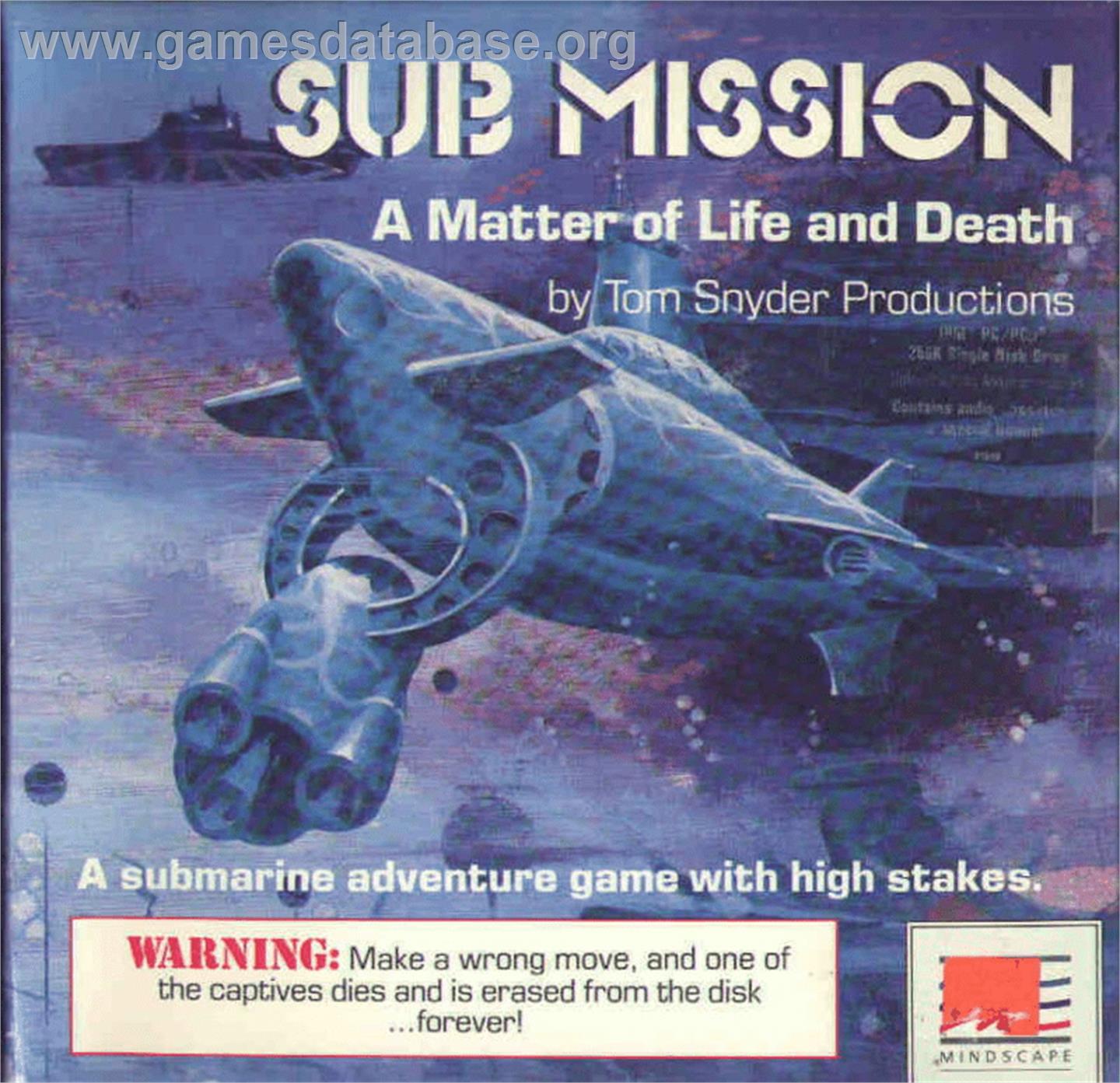 Sub Mission - Apple II - Artwork - Box