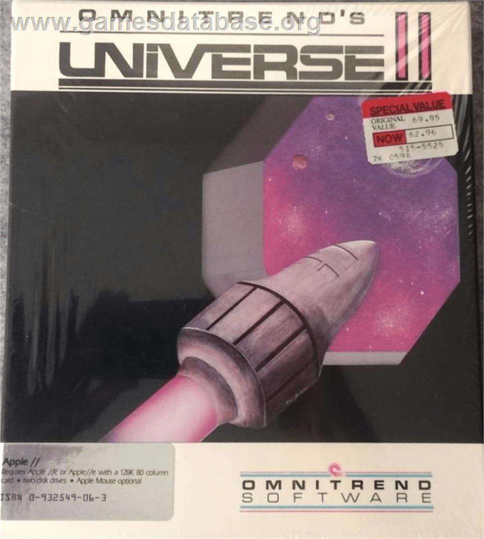 Universe - Apple II - Artwork - Box