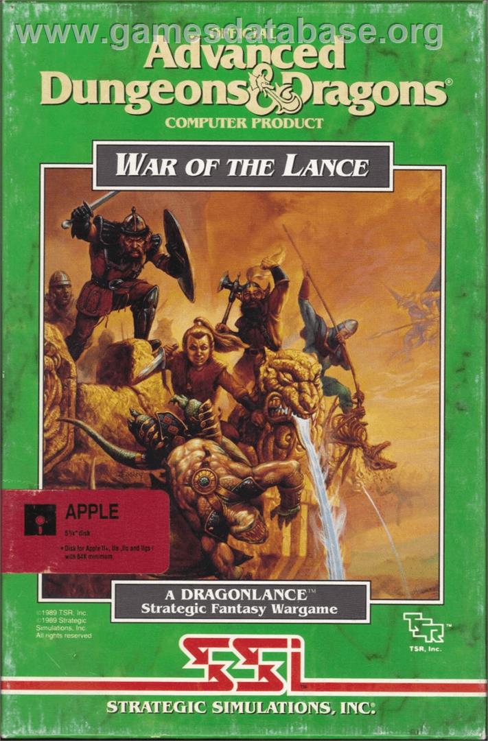 War of the Lance - Apple II - Artwork - Box