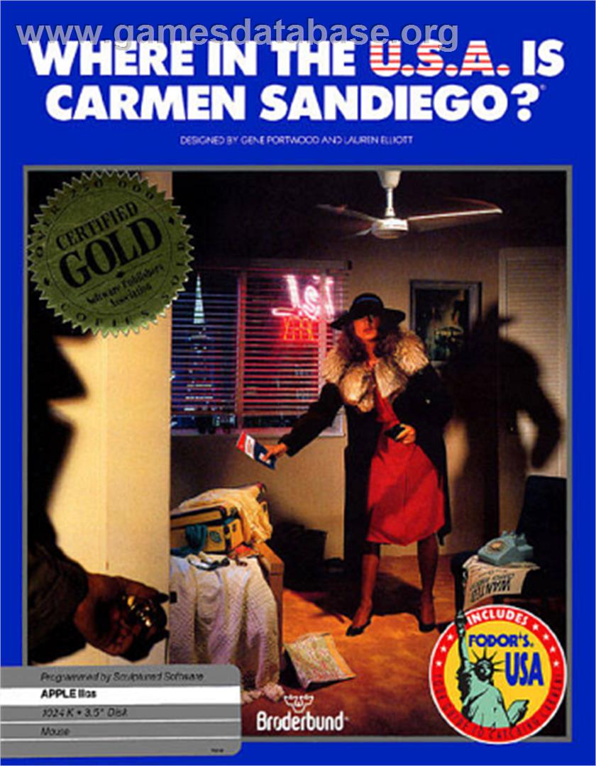 Where in the USA is Carmen Sandiego - Apple II - Artwork - Box