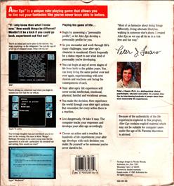Box back cover for Alter Ego on the Apple II.