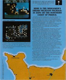 Box back cover for Battle for Normandy on the Apple II.