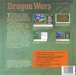 Box back cover for Dragon's Keep on the Apple II.
