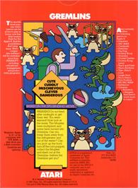 Box back cover for Gremlins on the Apple II.