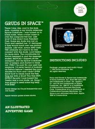 Box back cover for Gruds In Space on the Apple II.
