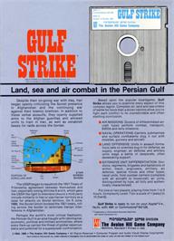 Box back cover for Gulf Strike on the Apple II.