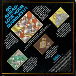 Box back cover for Marble Madness on the Apple II.