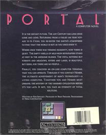 Box back cover for Portal on the Apple II.