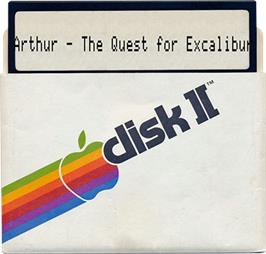 Artwork on the Disc for Arthur: The Quest for Excalibur on the Apple II.