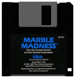 Artwork on the Disc for Marble Madness on the Apple II.